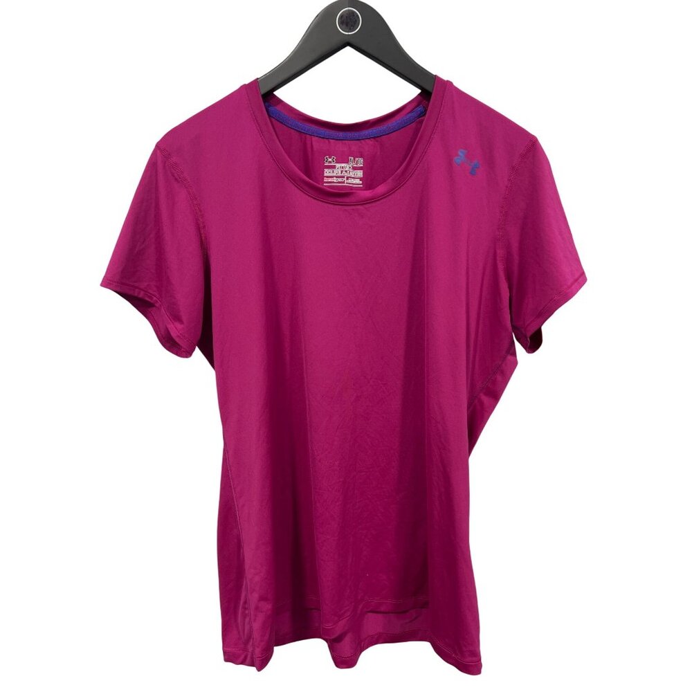 Under Armour Fitted HeatGear Athletic T Shirt Womens XL Short Sleeve Athleisure